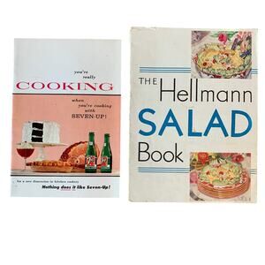 Hellman Salad Book Cooking with 7-UP Vintage Cookbooks Paperback Booklets